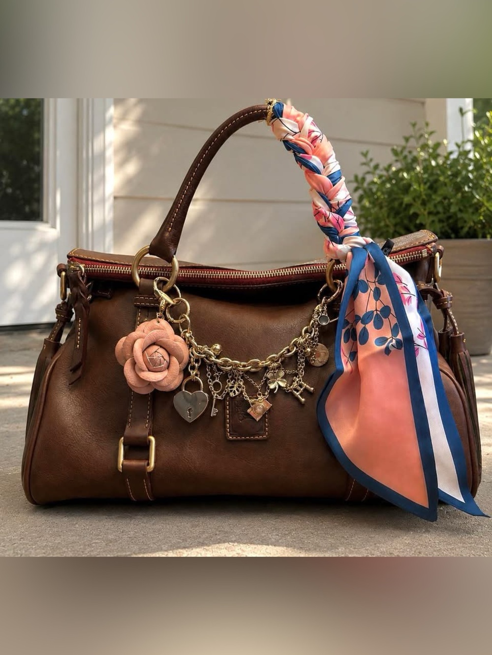 Dooney & Bourke Florentine Satchel OG Size- Chestnut
